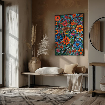 Immerse yourself in the vivid allure of 'Vibrant Garden Symphony,' a masterpiece that brings nature for kitchen