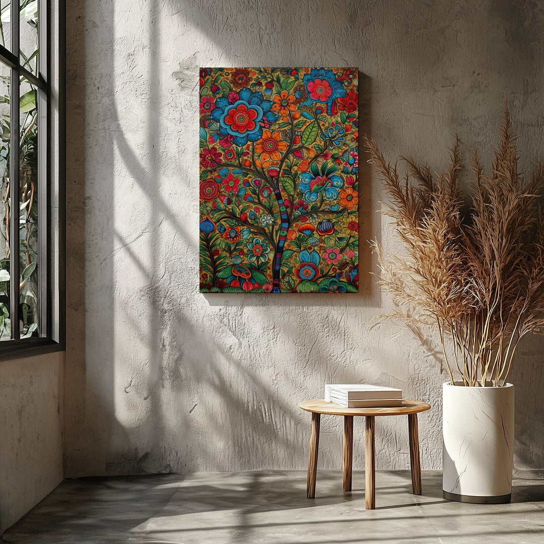 Experience the vivid charm of a whimsical garden brought to life in intricate detail. This artwork for Entrance