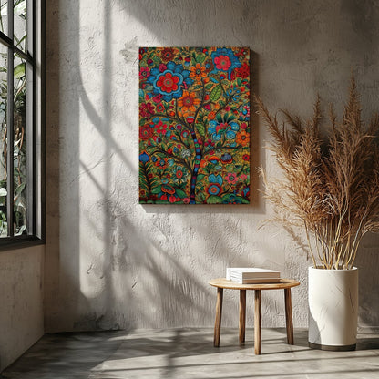 Experience the vivid charm of a whimsical garden brought to life in intricate detail. This artwork for Entrance