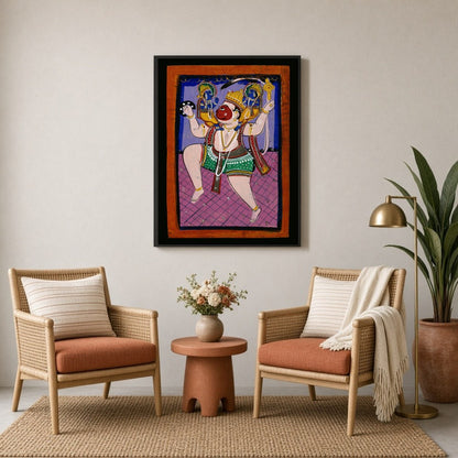 Immerse yourself in the divine expression of strength and devotion with this captivating Indian for Sitting Lounge