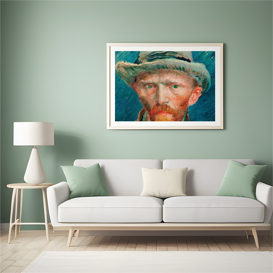Experience the vivid intensity of this captivating portrait, capturing the essence of Impressionist for Hall