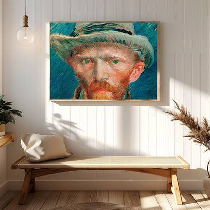 Experience the vivid intensity of this captivating portrait, capturing the essence of Impressionist for Hallway
