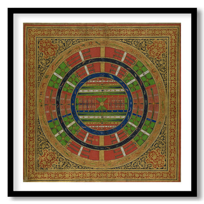 Immerse yourself in the intricate details of this beautifully crafted mandala artwork, capturing for abode
