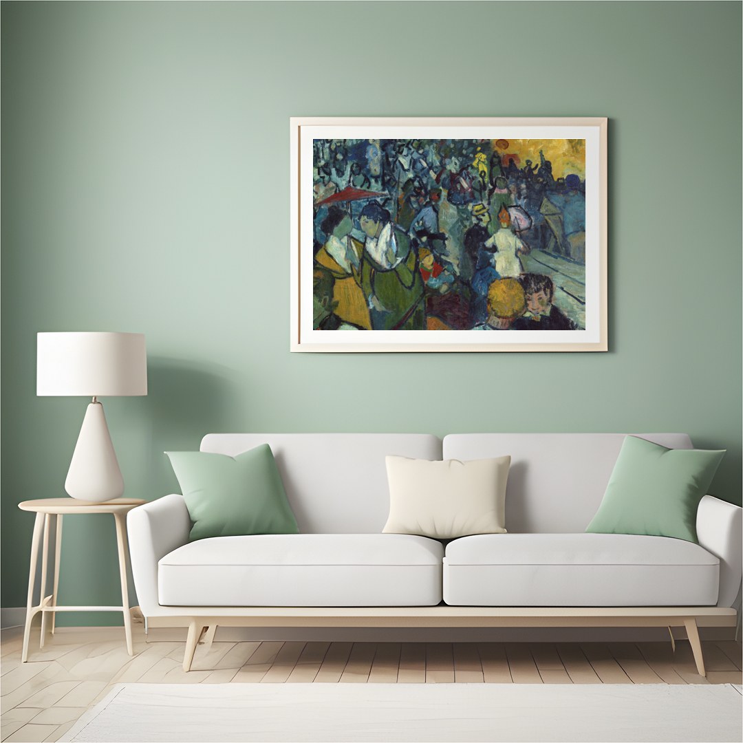 Immerse yourself in the vibrant energy of this bustling nightlife scene, capturing the dynamic for Hall
