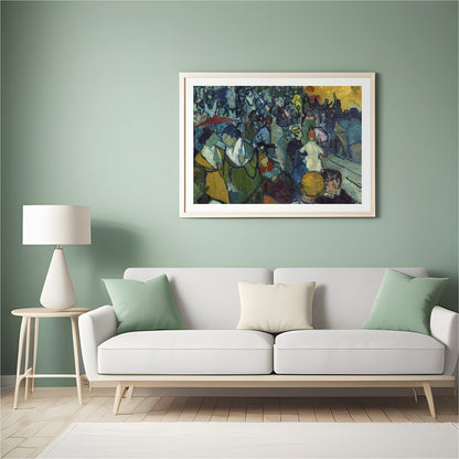 Immerse yourself in the vibrant energy of this bustling nightlife scene, capturing the dynamic for Hall