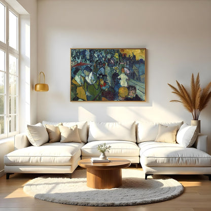 Immerse yourself in the vibrant energy of this bustling nightlife scene, capturing the dynamic for Living Room
