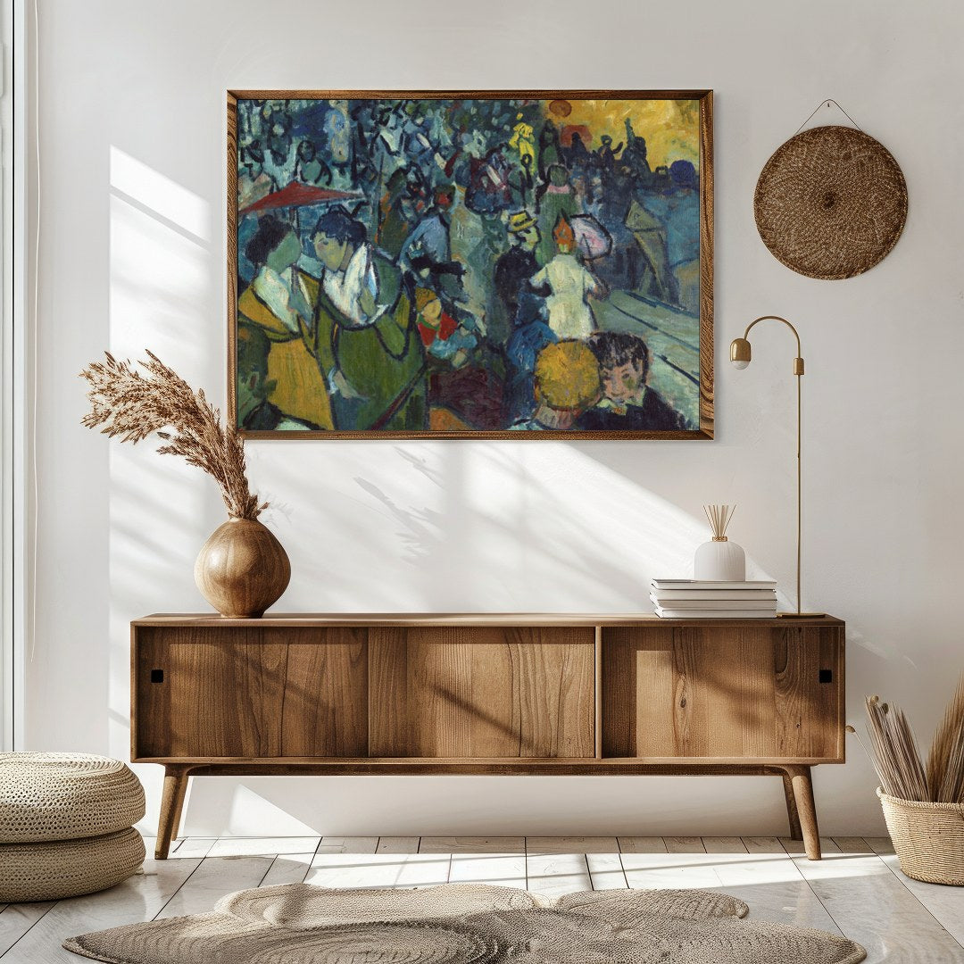 Immerse yourself in the vibrant energy of this bustling nightlife scene, capturing the dynamic for Sitting Area