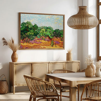 Immerse yourself in the lively hues of this impressionistic masterpiece, capturing the essence of a for Dining