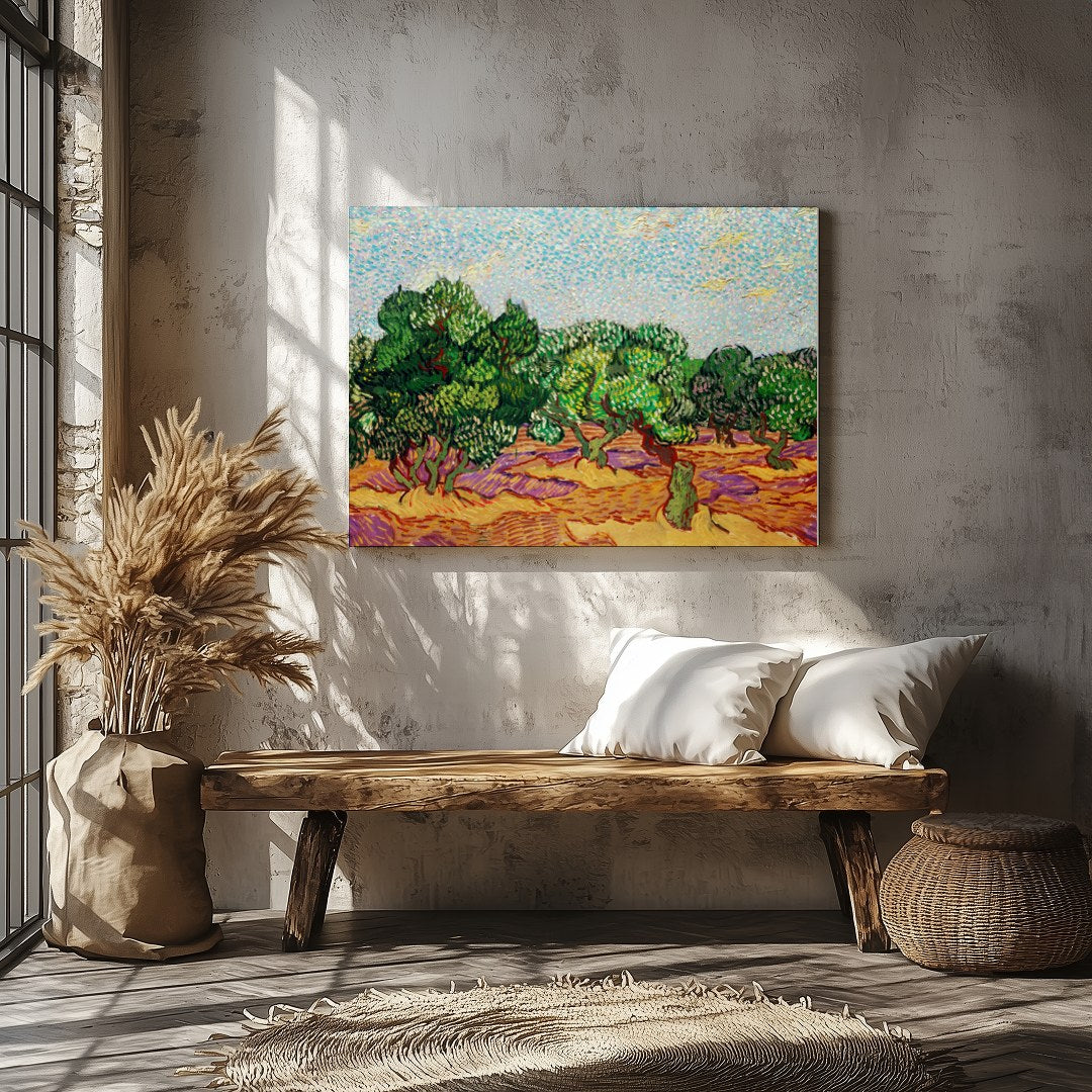 Immerse yourself in the lively hues of this impressionistic masterpiece, capturing the essence of a for Veranda