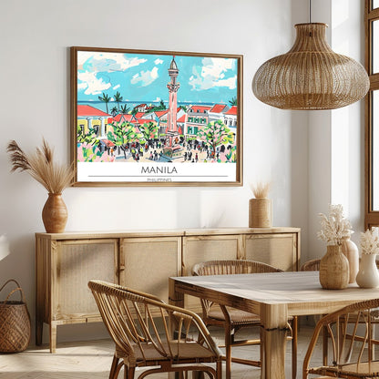 Immerse yourself in the lively energy of Manila with this captivating artwork. Featuring lush for Dining