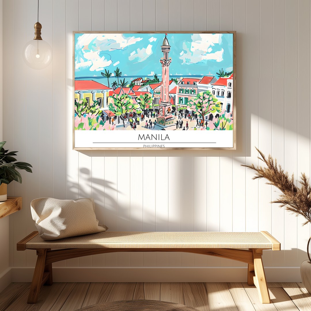Immerse yourself in the lively energy of Manila with this captivating artwork. Featuring lush for Hallway
