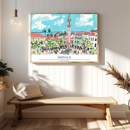 Immerse yourself in the lively energy of Manila with this captivating artwork. Featuring lush for Hallway