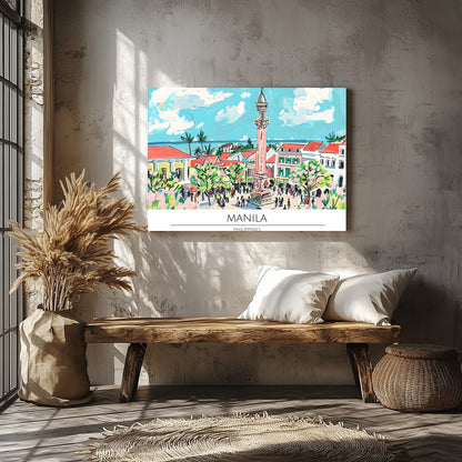 Immerse yourself in the lively energy of Manila with this captivating artwork. Featuring lush for Veranda