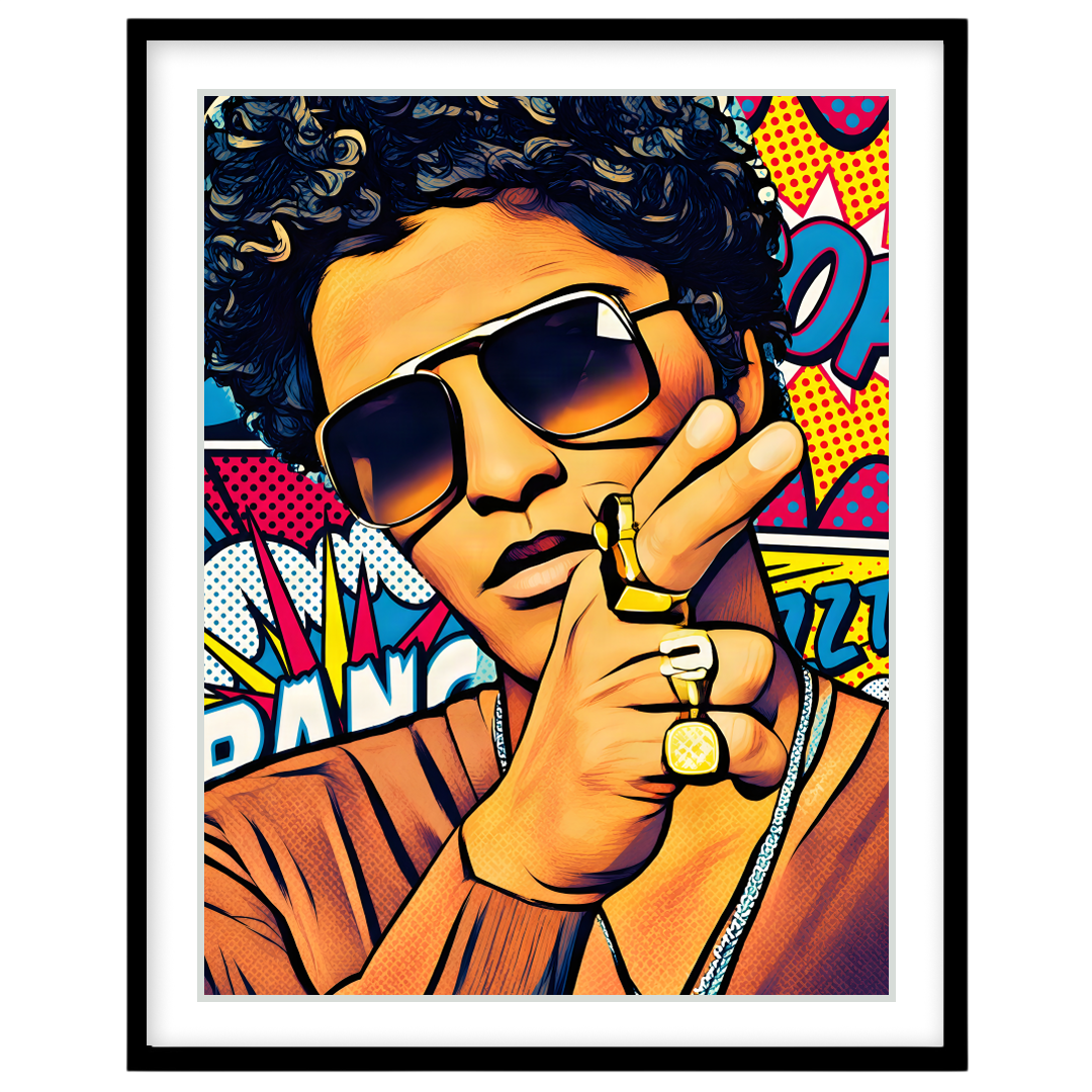 This electrifying pop art piece captures the charisma and energy of a cultural icon. With bold for kitchen