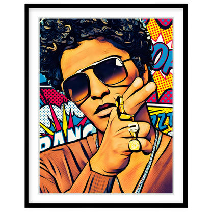 This electrifying pop art piece captures the charisma and energy of a cultural icon. With bold for kitchen