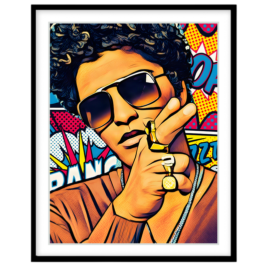 This electrifying pop art piece captures the charisma and energy of a cultural icon. With bold for kitchen