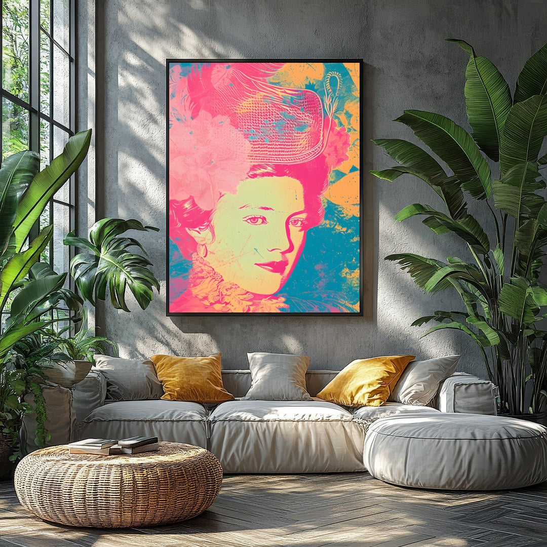 Immerse yourself in the vivid elegance of this contemporary rococo-inspired piece. The artwork for Balcony