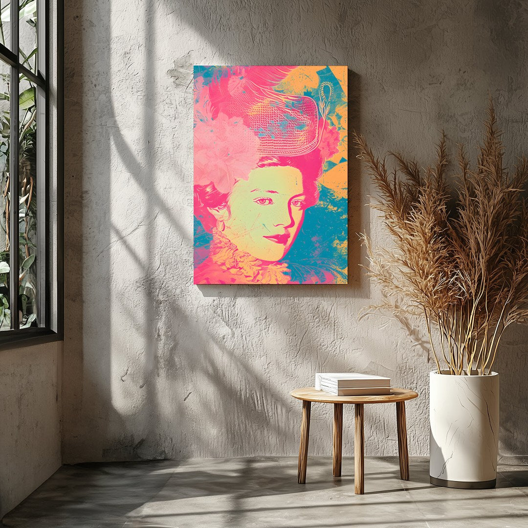 Immerse yourself in the vivid elegance of this contemporary rococo-inspired piece. The artwork for Entrance
