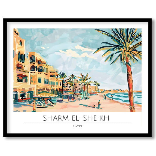 Experience the allure of Sharm El-Sheikh with this captivating piece of wall art. The vibrant for gallery