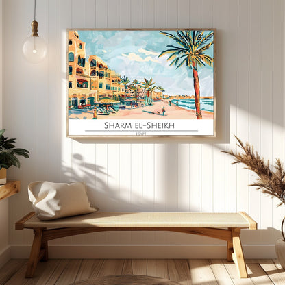 Experience the allure of Sharm El-Sheikh with this captivating piece of wall art. The vibrant for Hallway
