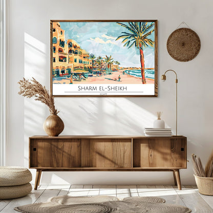Experience the allure of Sharm El-Sheikh with this captivating piece of wall art. The vibrant for Sitting Area