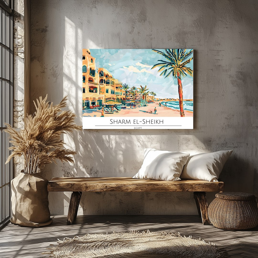 Experience the allure of Sharm El-Sheikh with this captivating piece of wall art. The vibrant for Veranda