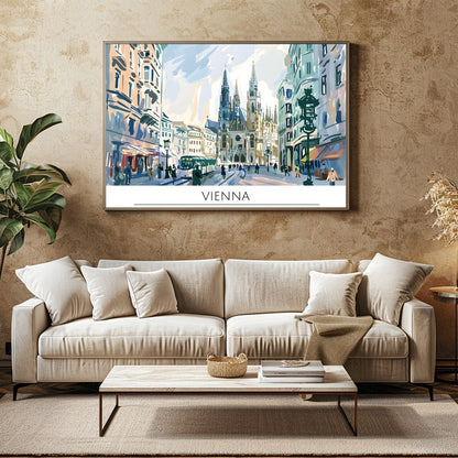 Capture the charm of Vienna's historic architecture with this stunning cityscape art piece. The for Family Room