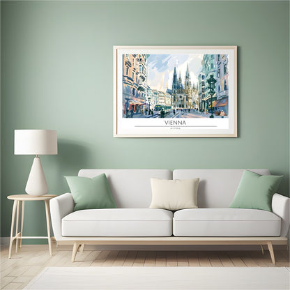 Capture the charm of Vienna's historic architecture with this stunning cityscape art piece. The for Hall