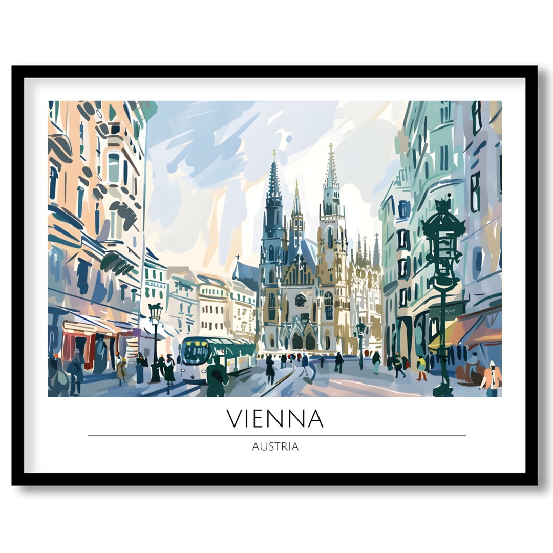 Capture the charm of Vienna's historic architecture with this stunning cityscape art piece. The for kitchen