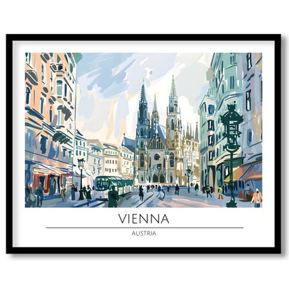 Capture the charm of Vienna's historic architecture with this stunning cityscape art piece. The for kitchen