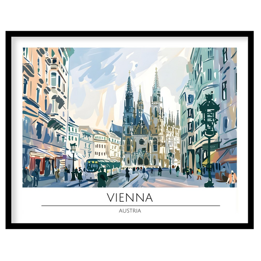 Capture the charm of Vienna's historic architecture with this stunning cityscape art piece. The for kitchen