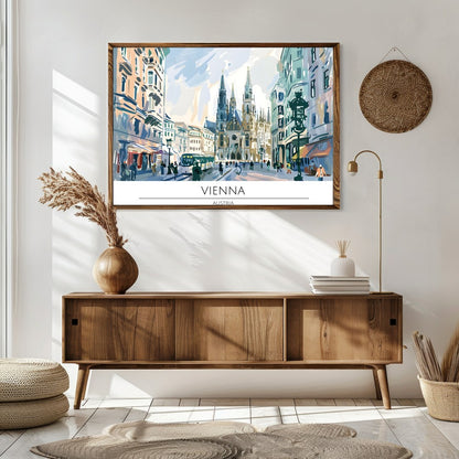 Capture the charm of Vienna's historic architecture with this stunning cityscape art piece. The for Sitting Area