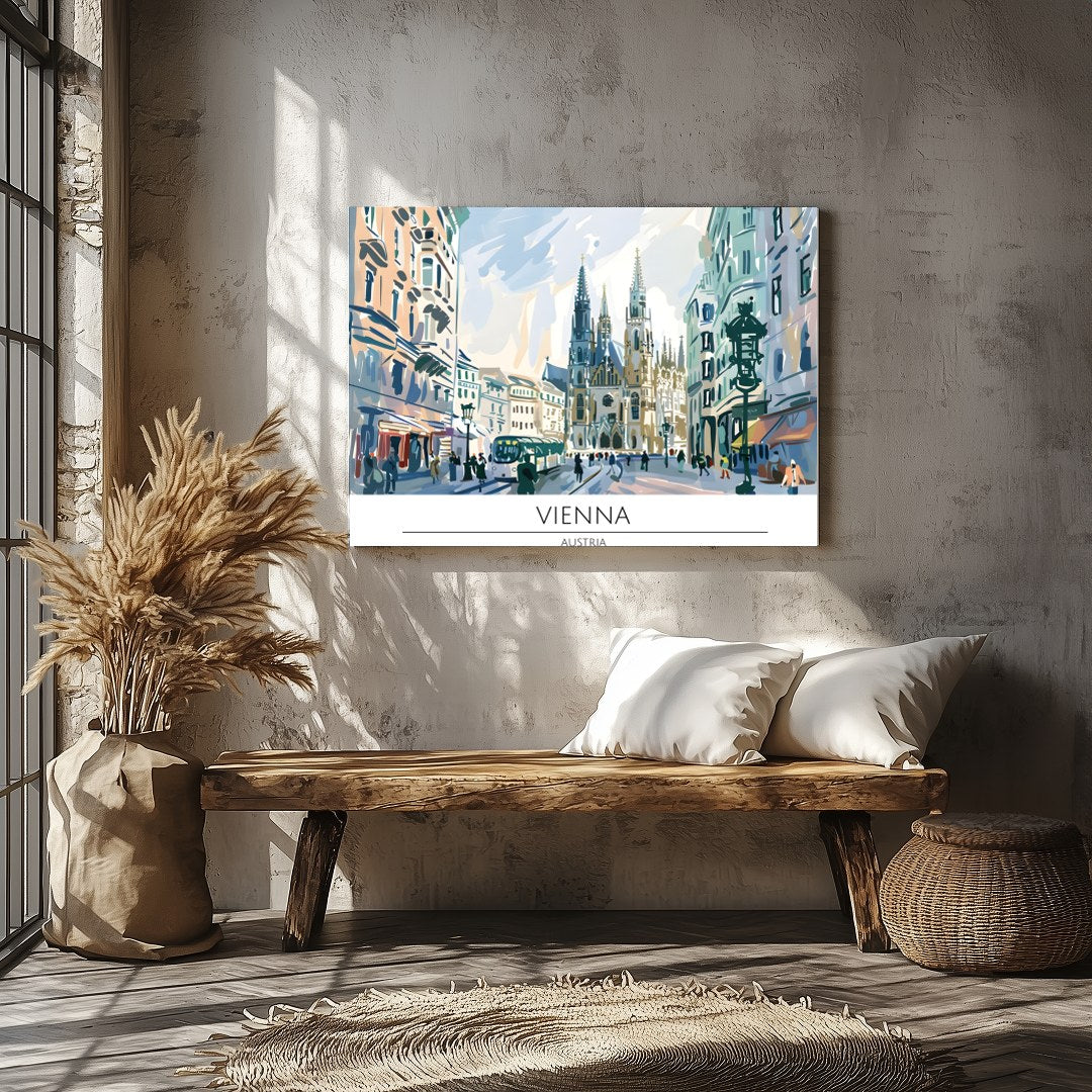 Capture the charm of Vienna's historic architecture with this stunning cityscape art piece. The for Veranda