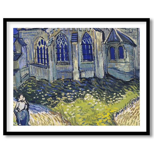 Immerse yourself in a radiant portrayal of a quaint village chapel, where vivid blues and vibrant for office