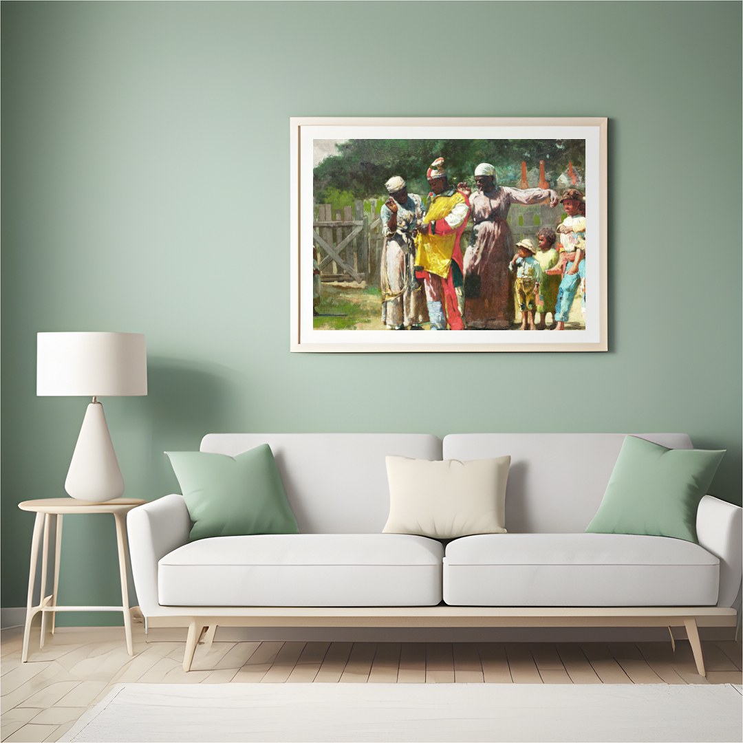 Experience the vivid charm of community life with this captivating piece. Rich in detail and color, for Hall