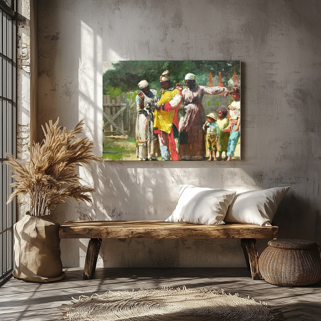 Experience the vivid charm of community life with this captivating piece. Rich in detail and color, for Veranda