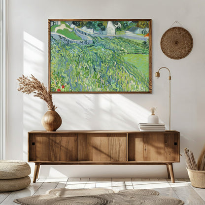 Immerse yourself in the lush beauty of this vibrant vineyard landscape. The artwork evokes the for Sitting Area