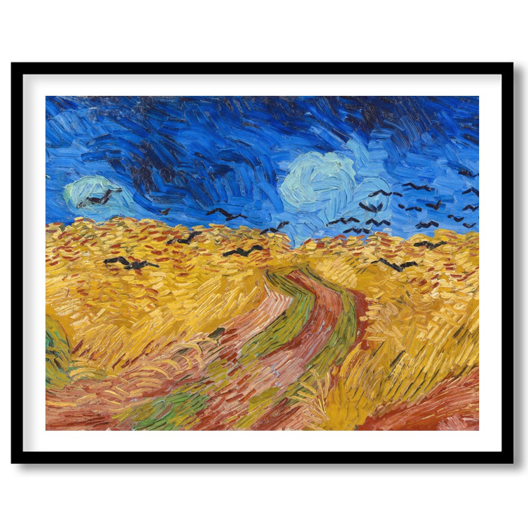 Immerse yourself in this mesmerizing artwork capturing a dramatic scene of crows soaring over a for home