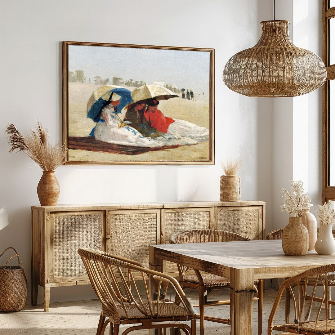 Immerse yourself in the serenity of a Victorian seaside with this exquisite artwork. The painting for Dining