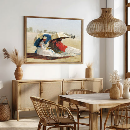 Immerse yourself in the serenity of a Victorian seaside with this exquisite artwork. The painting for Dining