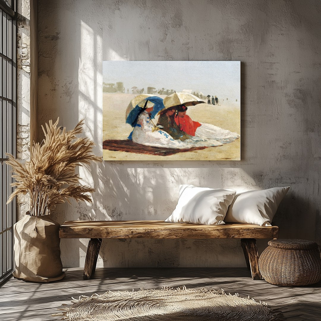 Immerse yourself in the serenity of a Victorian seaside with this exquisite artwork. The painting for Veranda