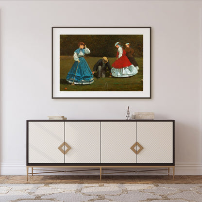 Experience the elegance and leisure of a Victorian era croquet game with this classic painting. The for Foyer
