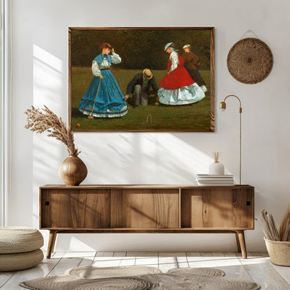 Experience the elegance and leisure of a Victorian era croquet game with this classic painting. The for Sitting Area