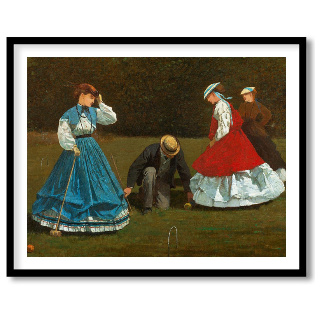 Experience the elegance and leisure of a Victorian era croquet game with this classic painting. The for space