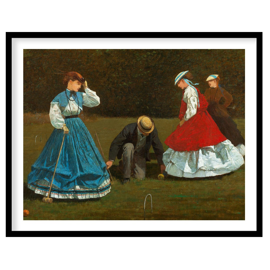 Experience the elegance and leisure of a Victorian era croquet game with this classic painting. The for space