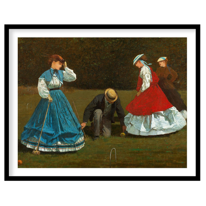 Experience the elegance and leisure of a Victorian era croquet game with this classic painting. The for space