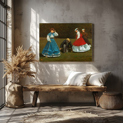 Experience the elegance and leisure of a Victorian era croquet game with this classic painting. The for Veranda