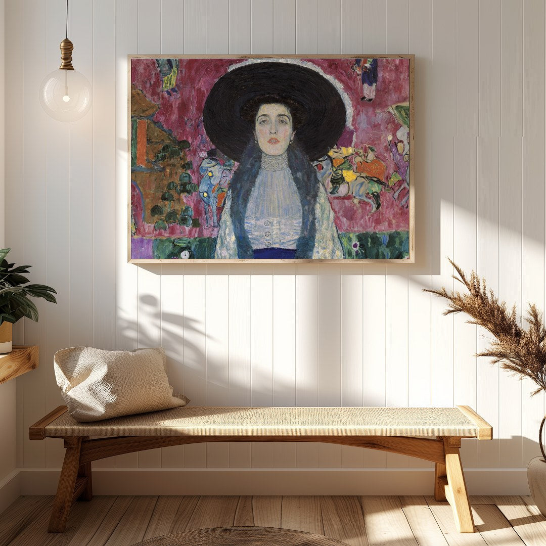 This captivating artwork beautifully blends Victorian charm with vibrant modern hues. Featuring a for Hallway
