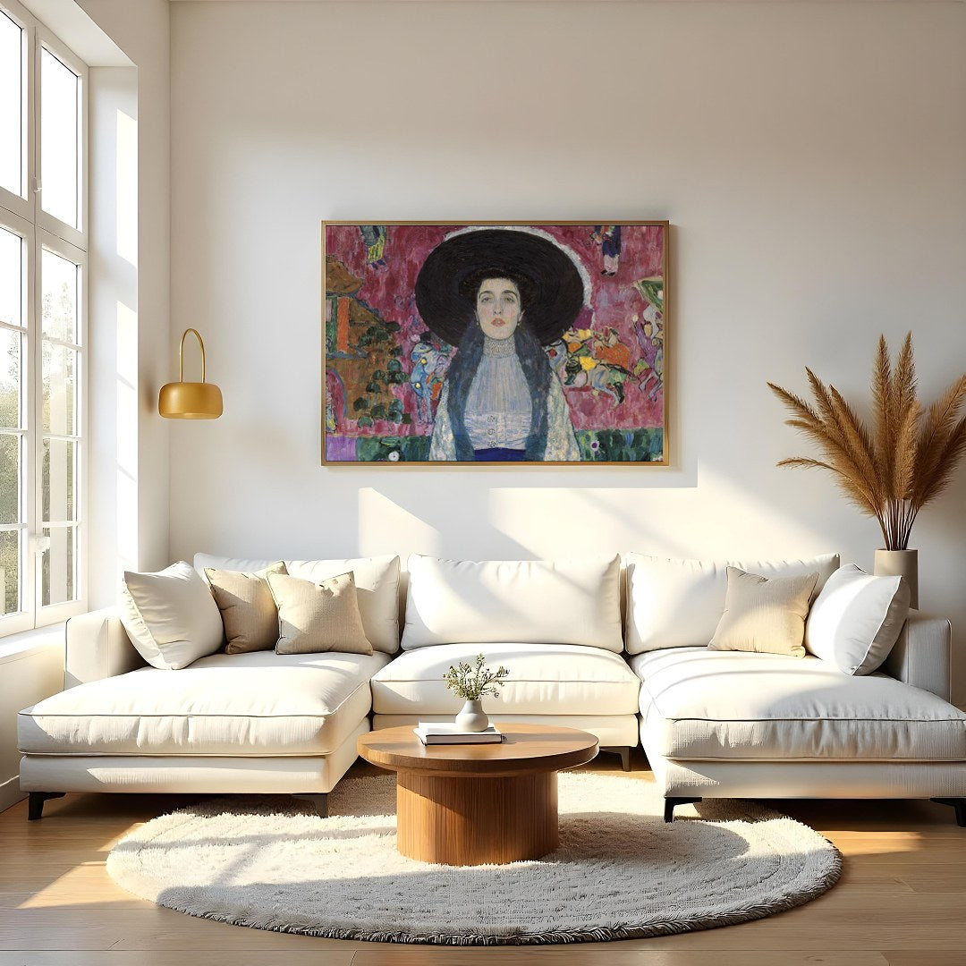 This captivating artwork beautifully blends Victorian charm with vibrant modern hues. Featuring a for Living Room