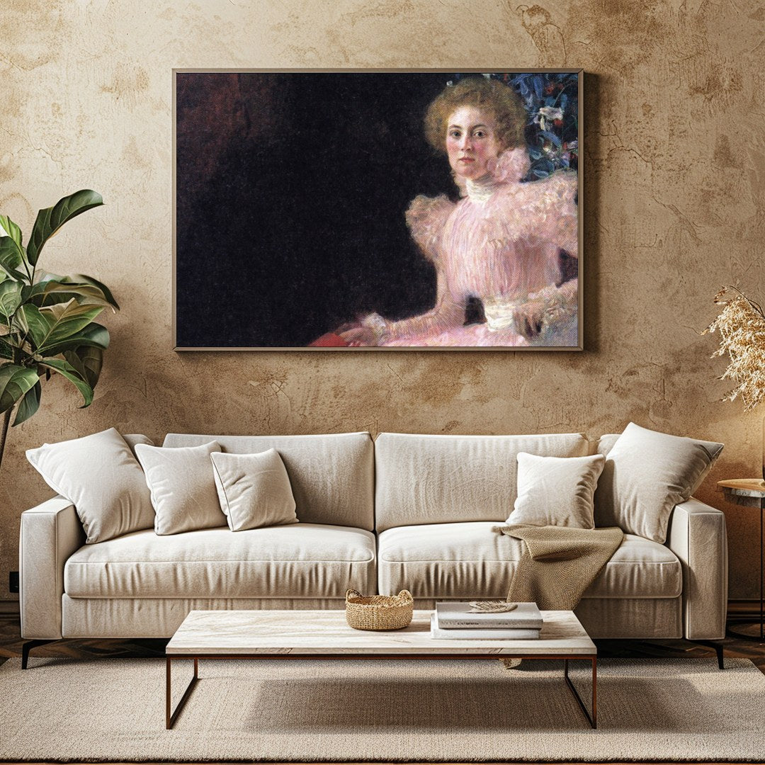 Embrace the charm of a bygone era with this stunning Victorian portrait. Featuring a poised woman for Family Room